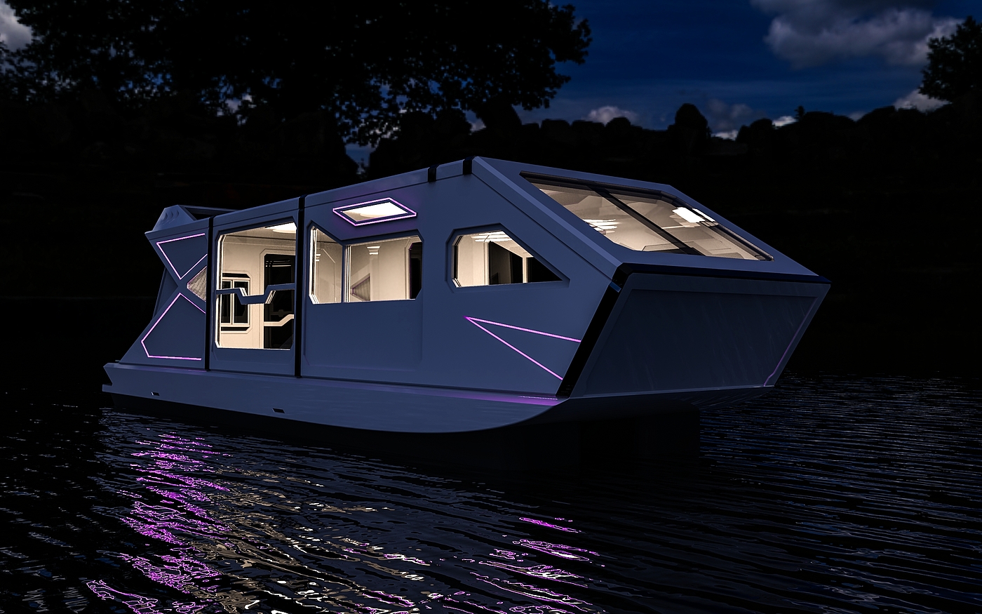 Yacht transportation camping boat house，