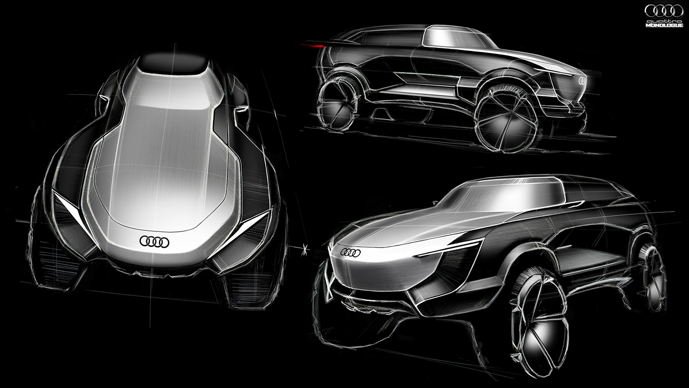Hand drawn，ps，vehicle，concept，audi，