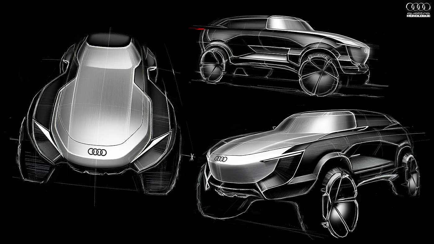 Hand drawn，ps，vehicle，concept，audi，