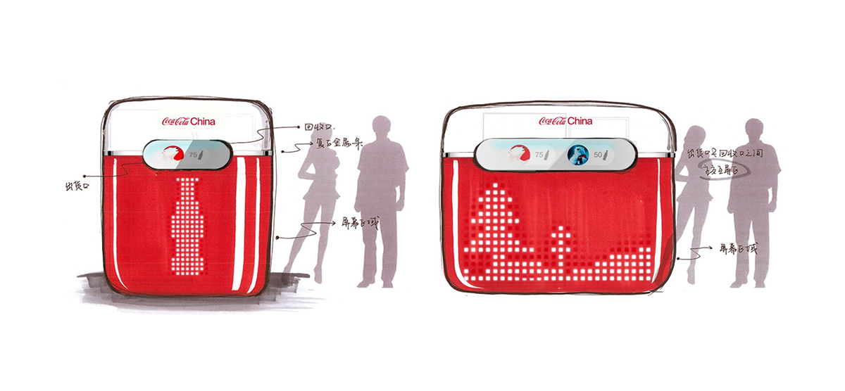 Coca-Cola vending machine，Selling and recycling all-in-one machine，vending machine，Recycling machine，