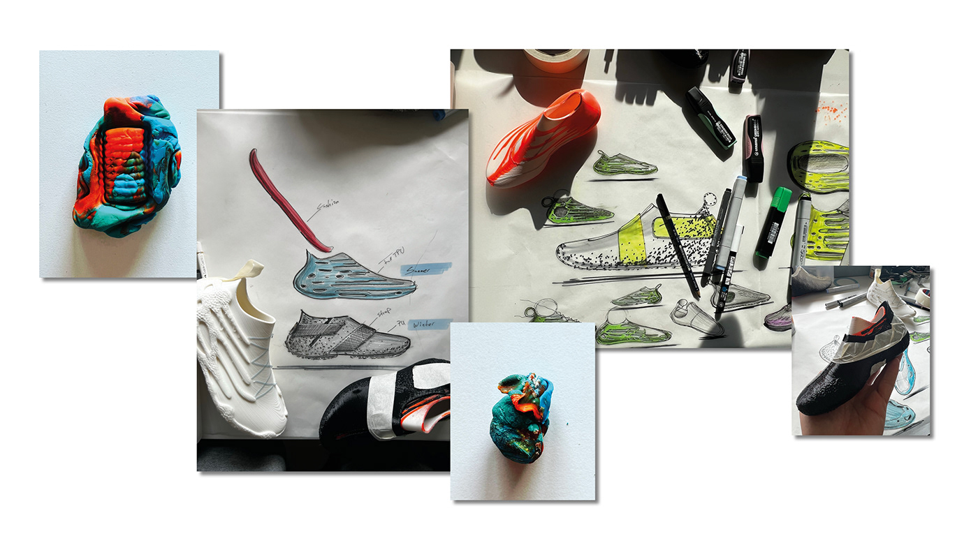 shoes，product design，Creativity，Knit Sneakers，