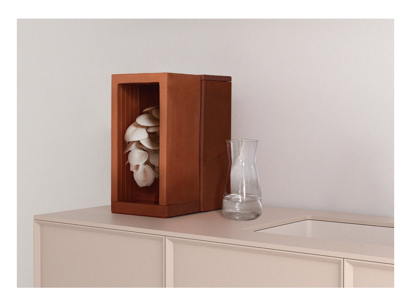 ceramics，OYSTA，fungus，plant，vase，product design，