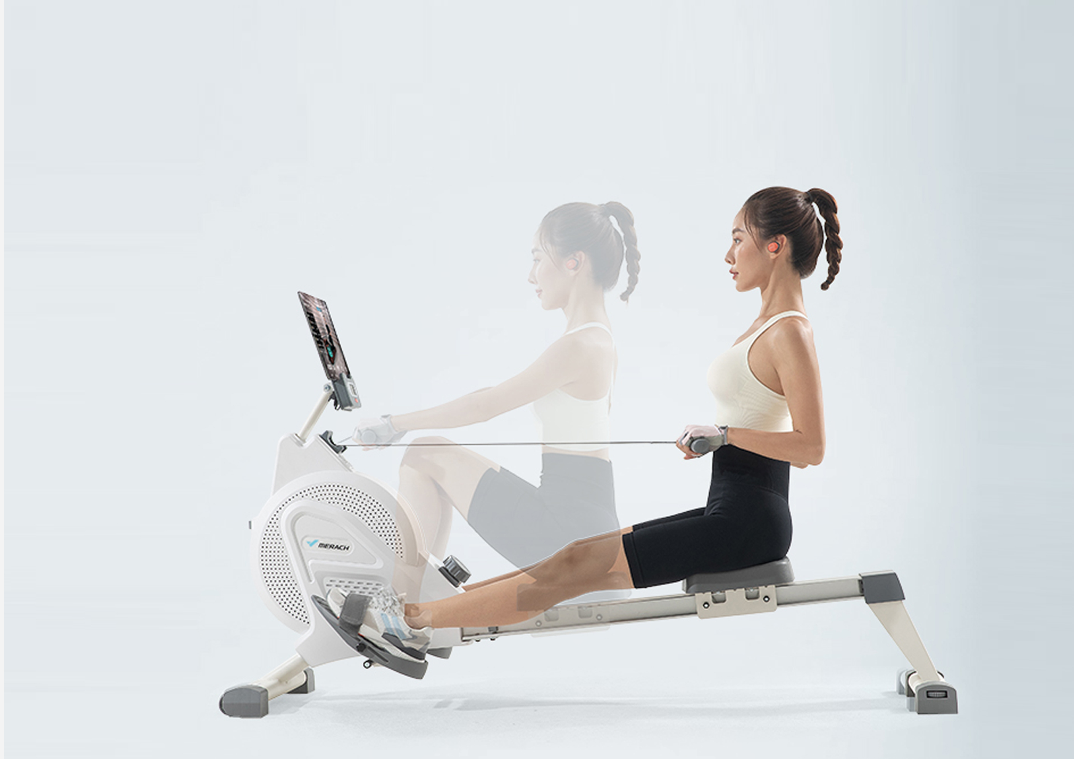 Magnetically controlled rowing device，Rowing machine，Sports equipment，