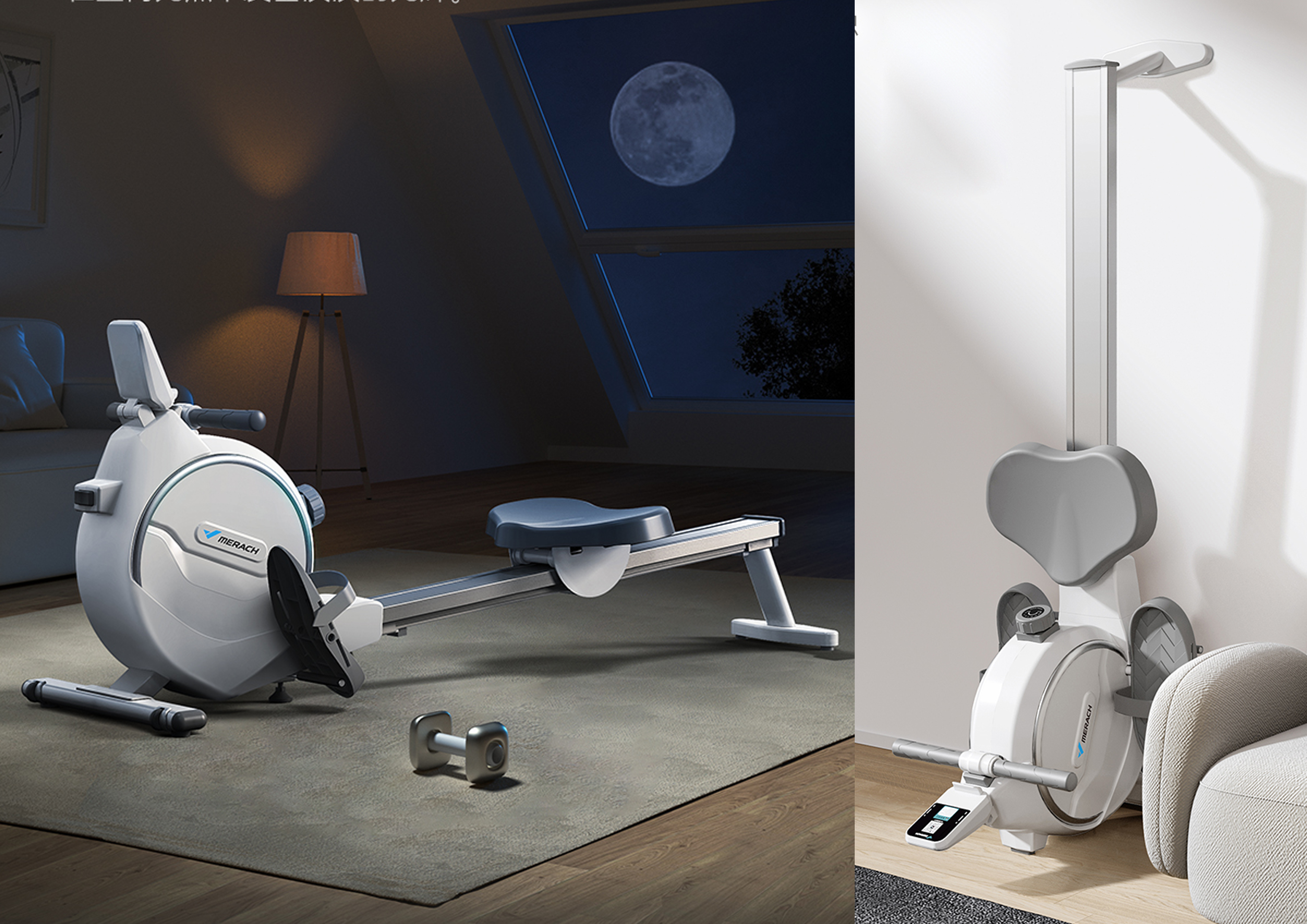 Magnetically controlled rowing device，Rowing machine，Sports equipment，