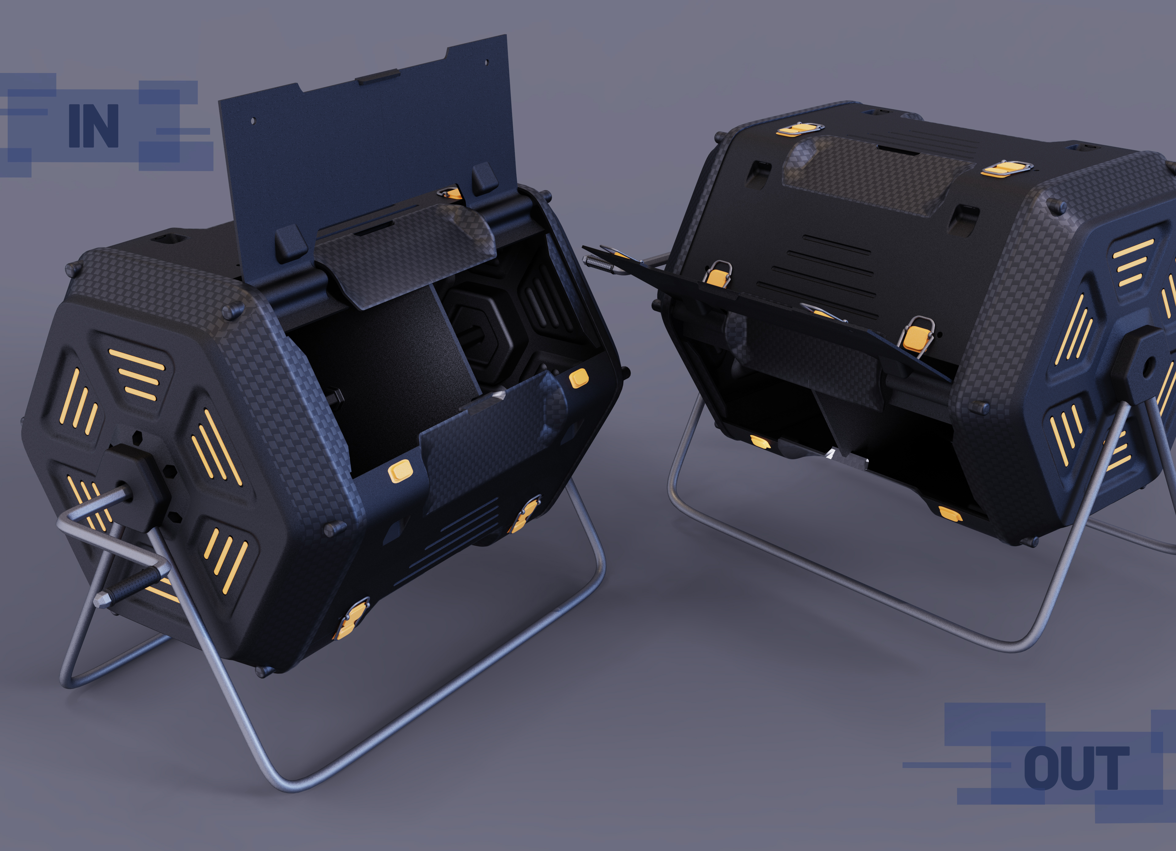 Fat bucket，Rural construction，environment protection，removable，Garbage disposal，Student works，