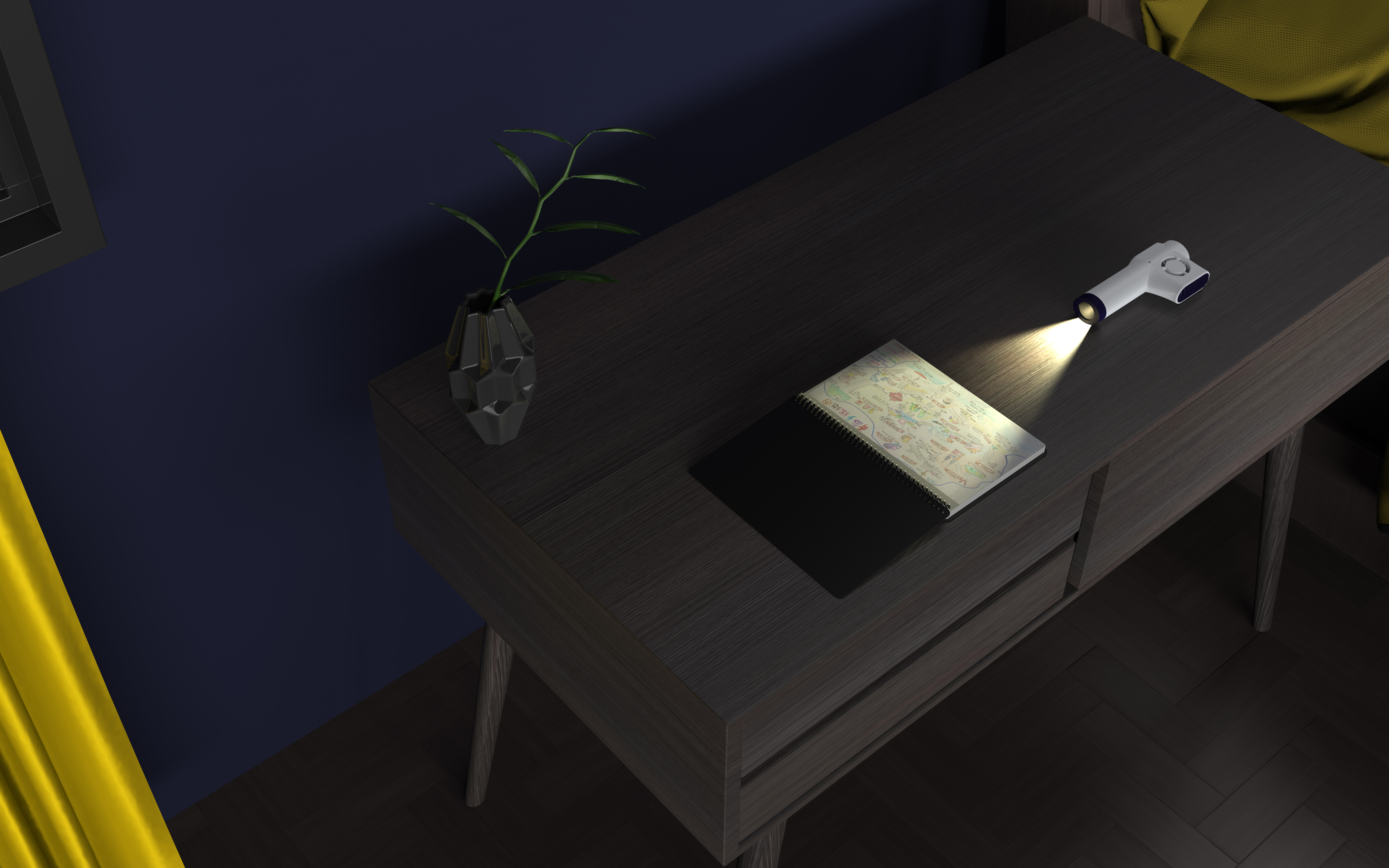 Handheld fan，Turbine blade，outdoors，summer，