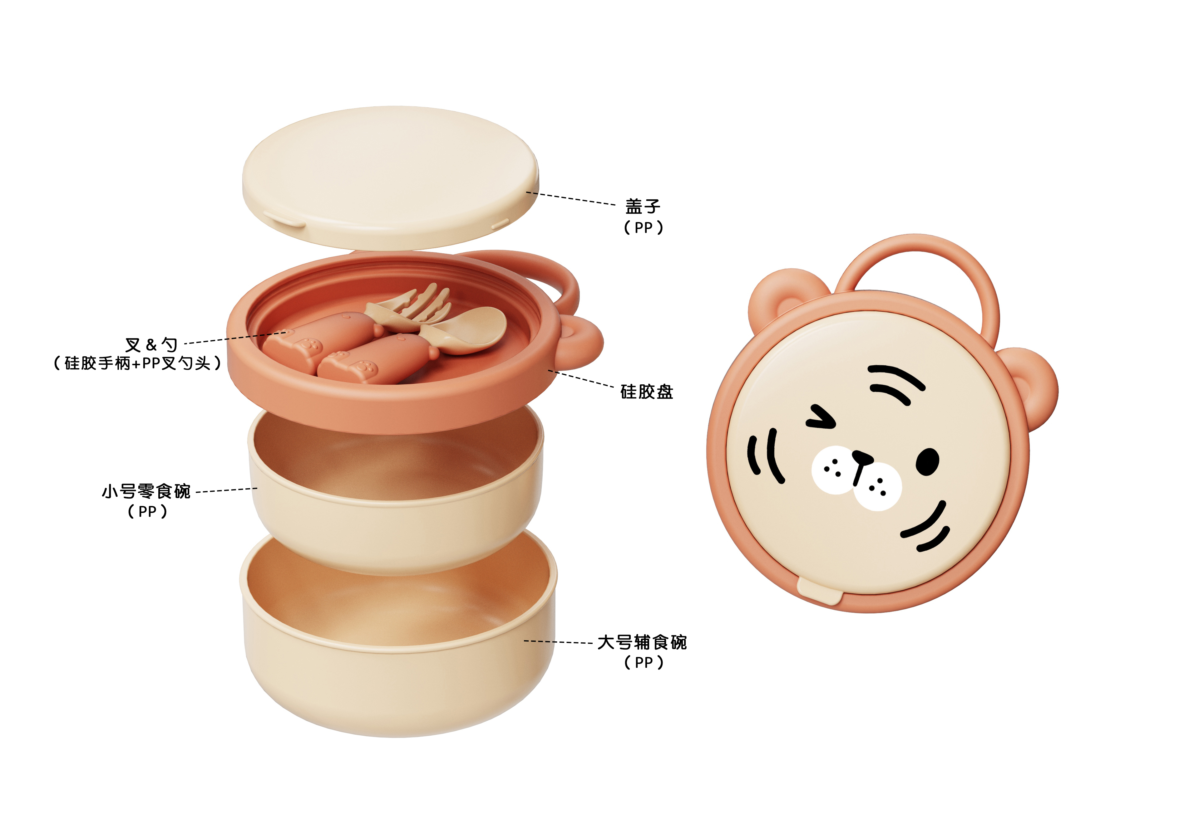 Children's portable lunch box，