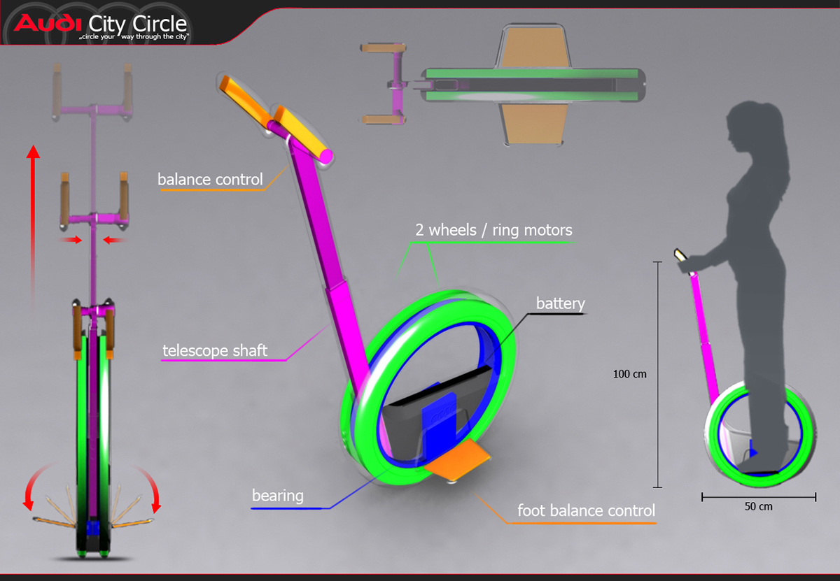 Reprint，traffic，Single，Balance car，audi，