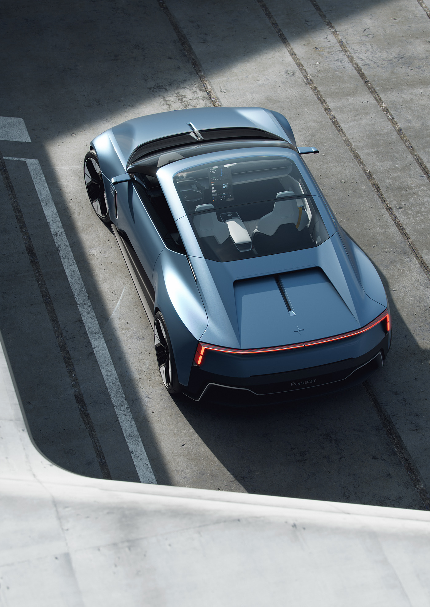 polestar，Sports car，Electric，Automobile design，blue，