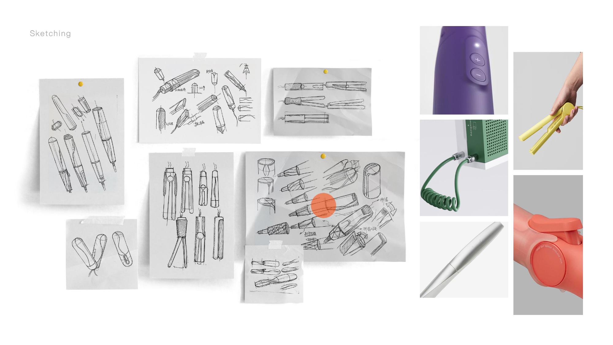 product design，industrial design，sample reels，Keyshot rendering，Hair stick，Postgraduate entrance examination retest，