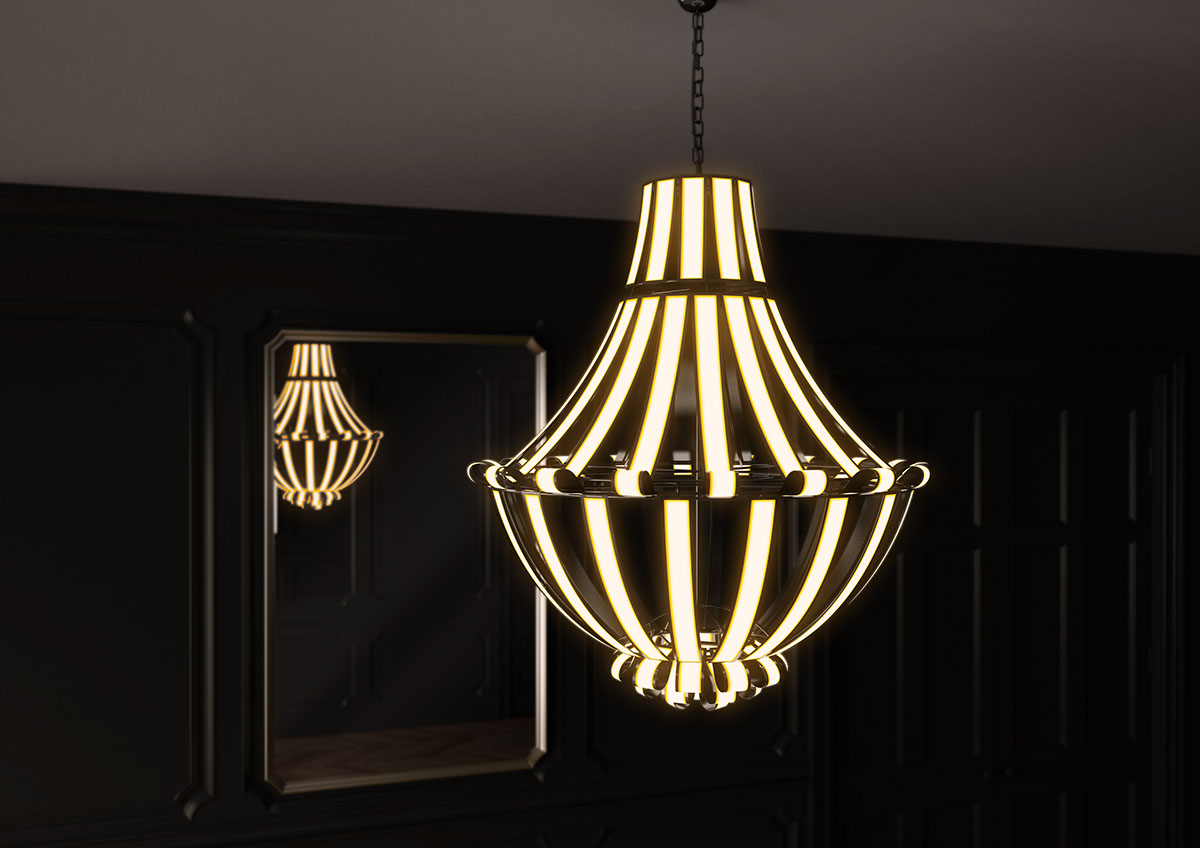 Versailles，lithe，flexible，Flexible OLED panel，Chandelier，