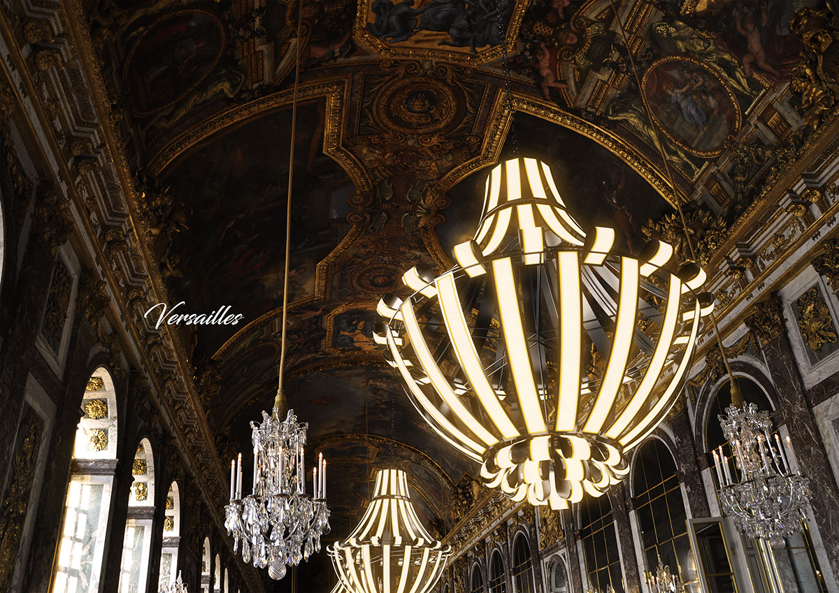 Versailles，lithe，flexible，Flexible OLED panel，Chandelier，