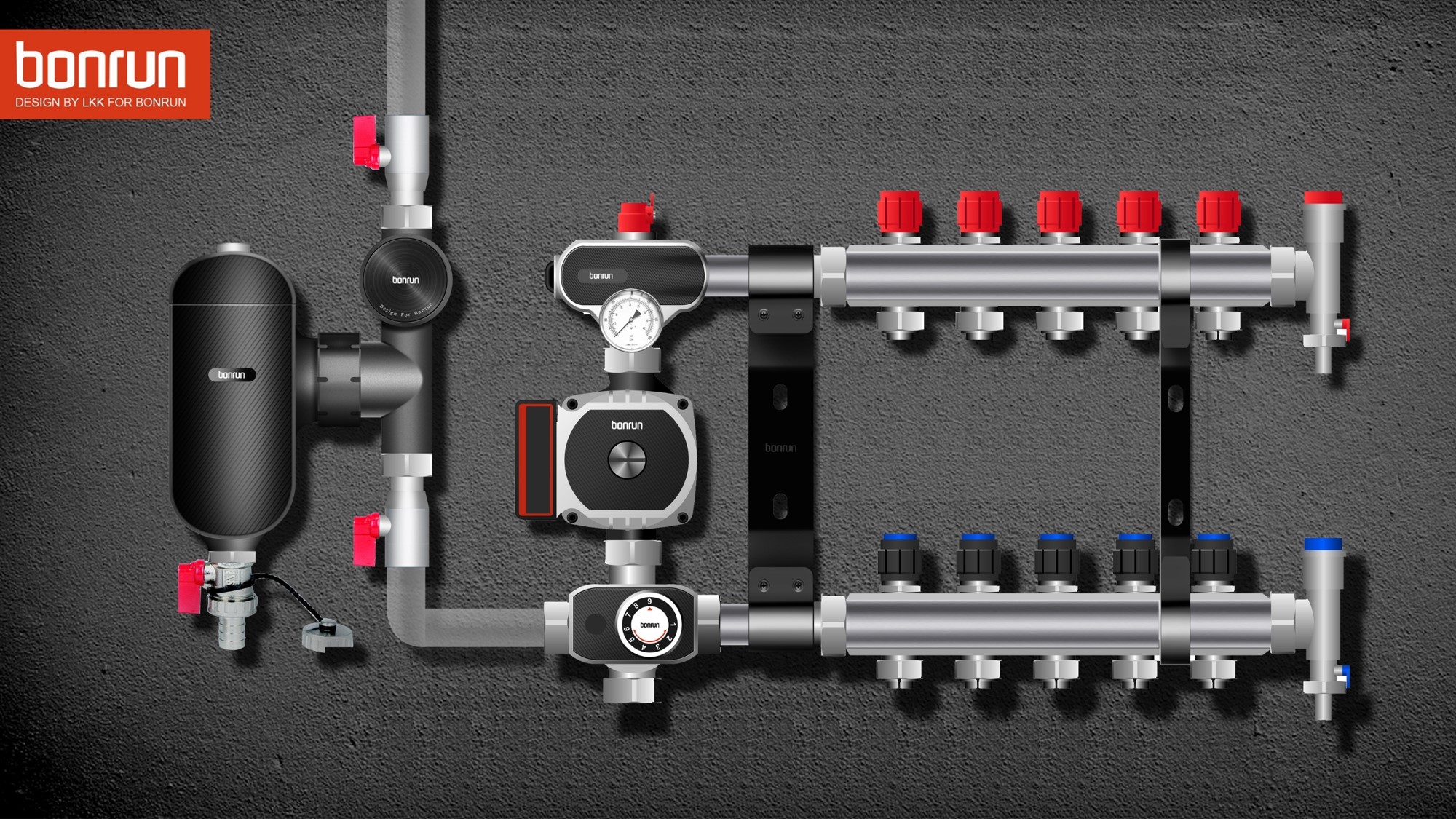 Dirt remover，HVAC controller，Control valve，Water separator，