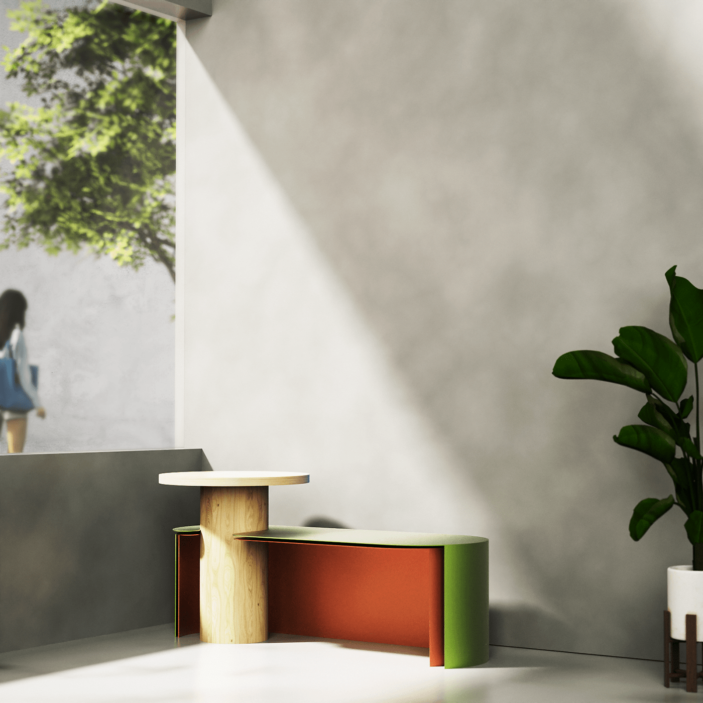 I .T.S.T，furniture，Table，chair，