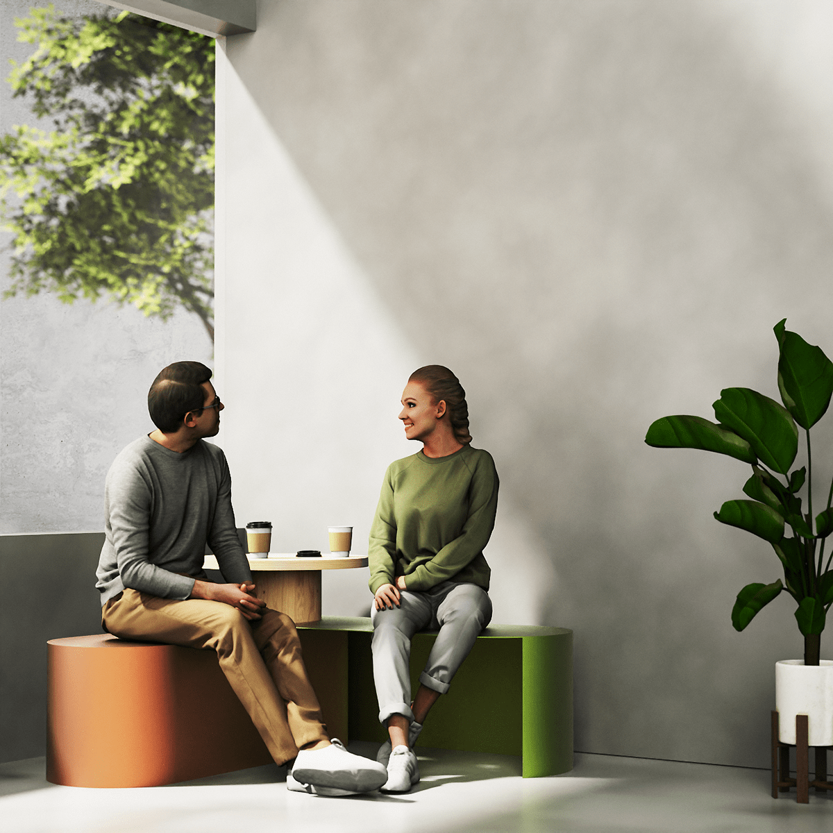 I .T.S.T，furniture，Table，chair，