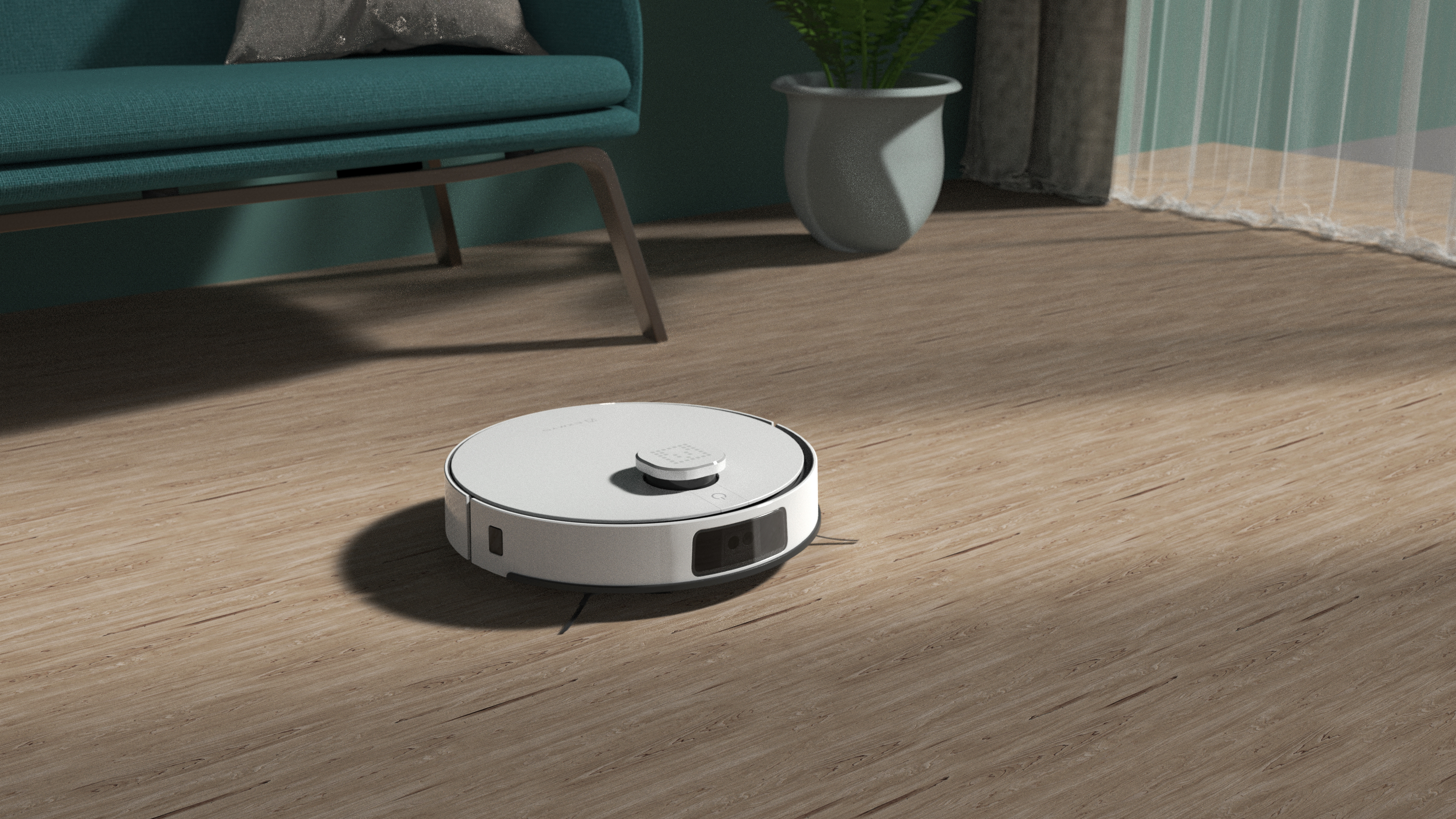 household electrical appliances，Sweeping robot，New moon，Minimalist，