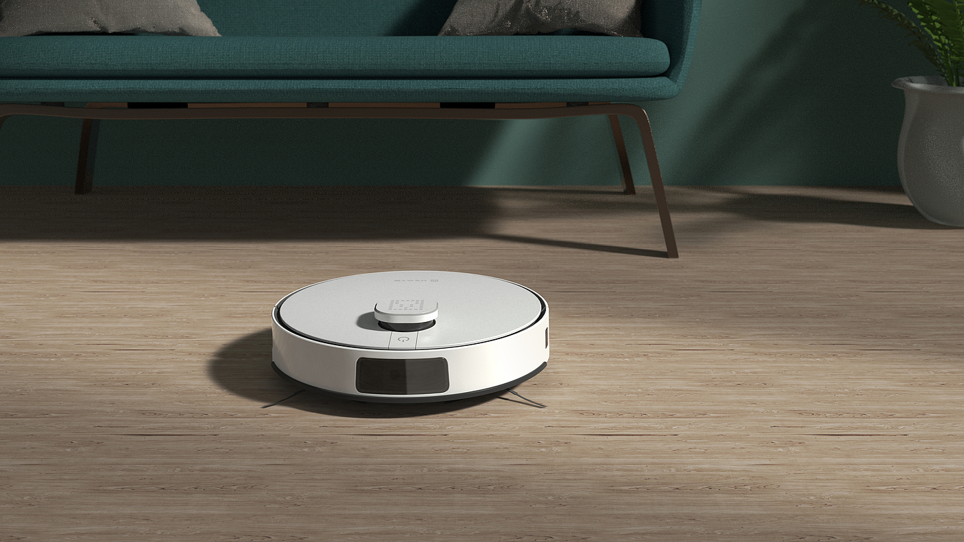 household electrical appliances，Sweeping robot，New moon，Minimalist，