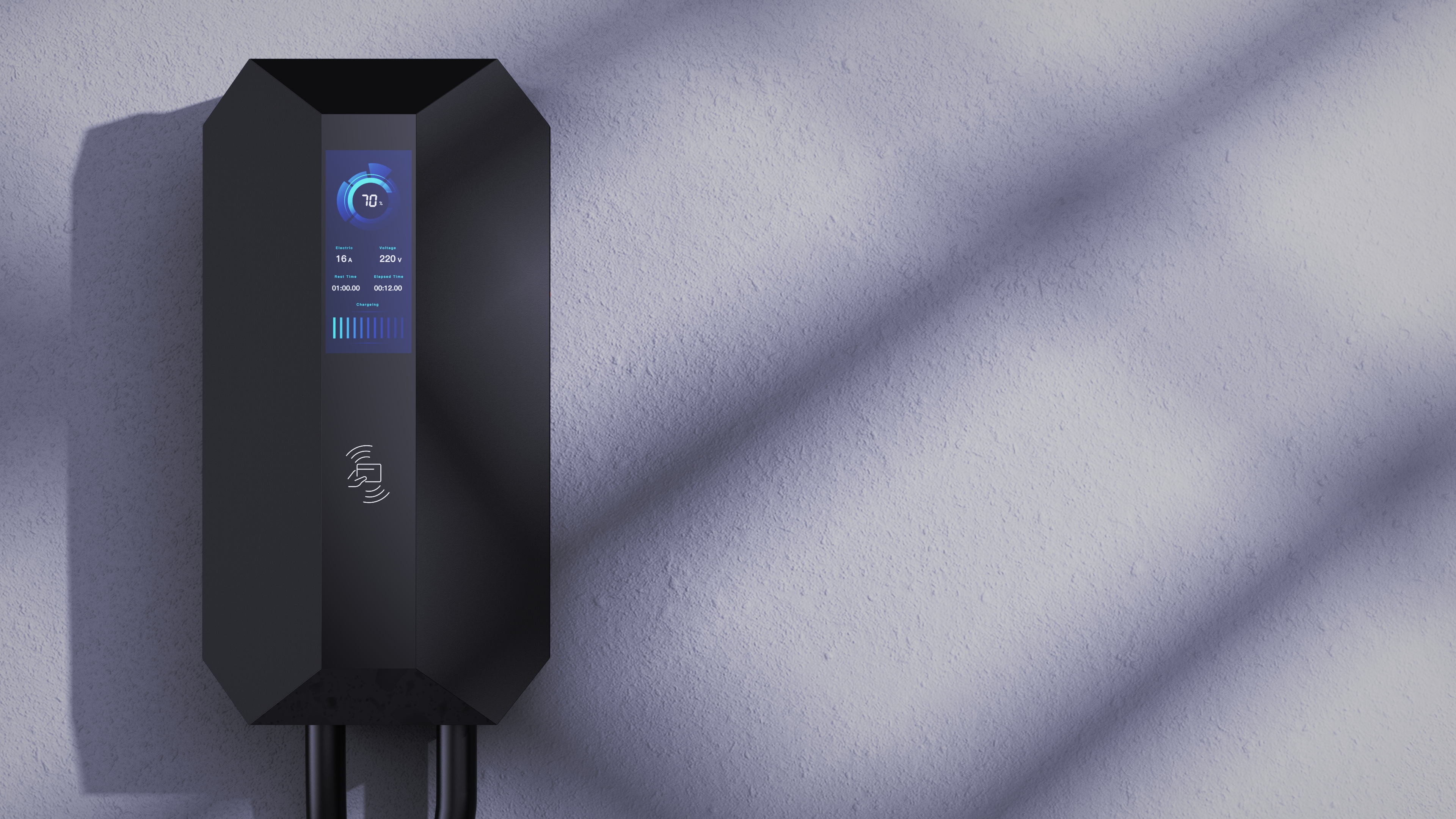 Charging pile，intelligence，automobile，new energy，Wall mounted，Innovative intelligence，Appearance design，vehicle，