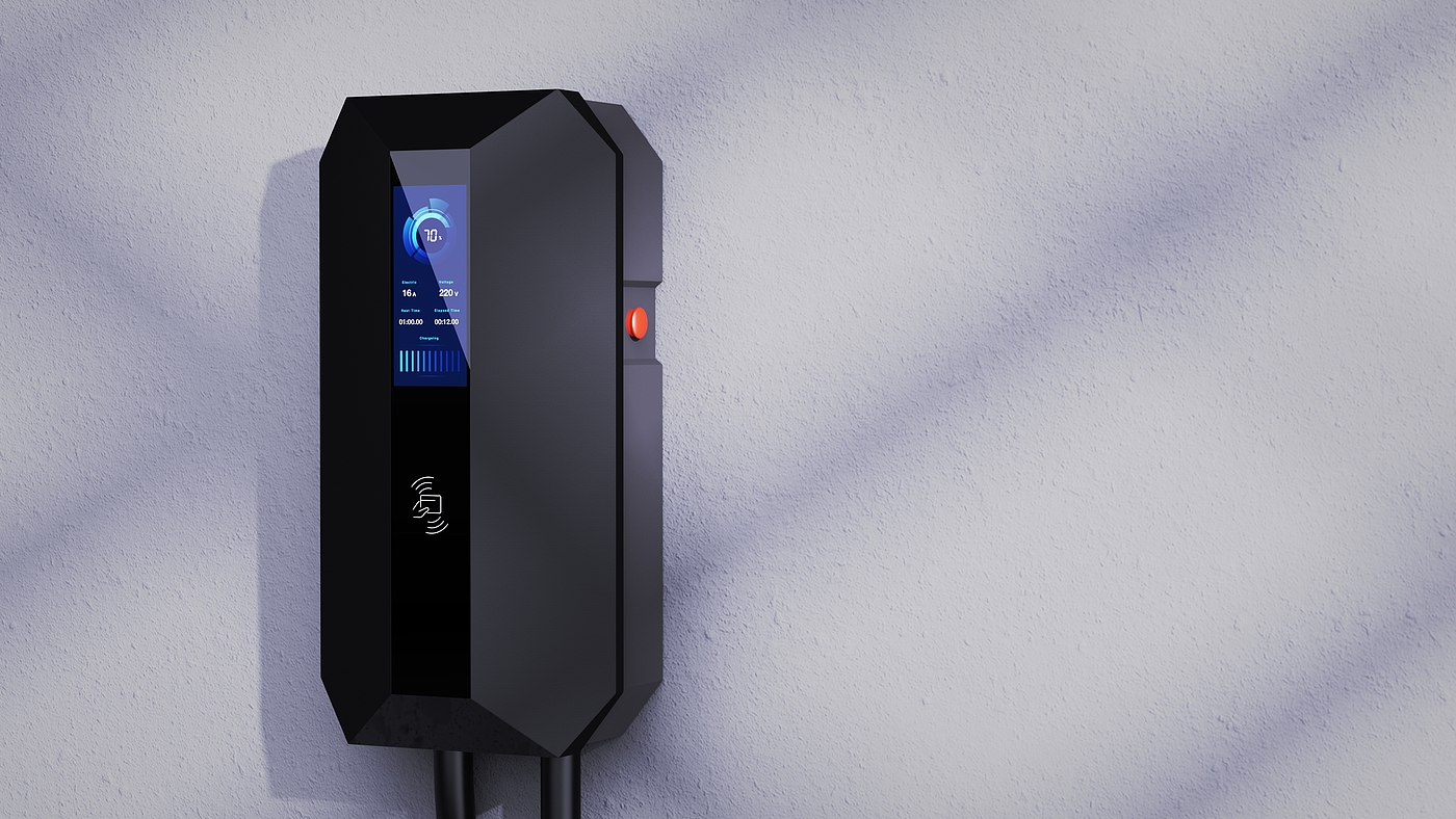 Charging pile，intelligence，automobile，new energy，Wall mounted，Innovative intelligence，Appearance design，vehicle，