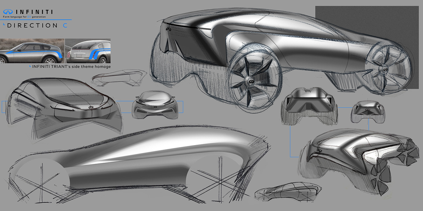 INFINITI VEVEL，automobile，vehicle，Hand drawn，