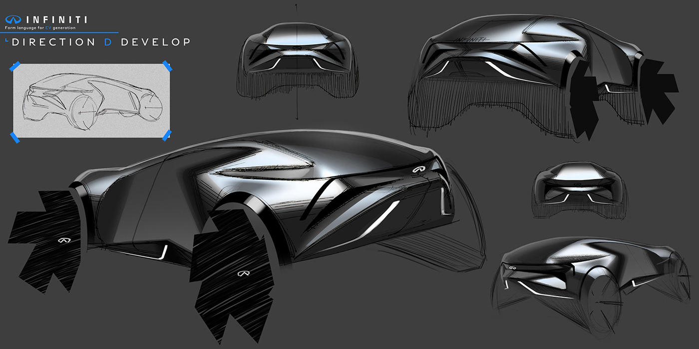 INFINITI VEVEL，automobile，vehicle，Hand drawn，