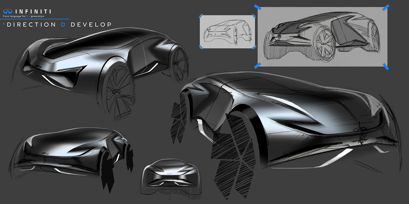 INFINITI VEVEL，automobile，vehicle，Hand drawn，