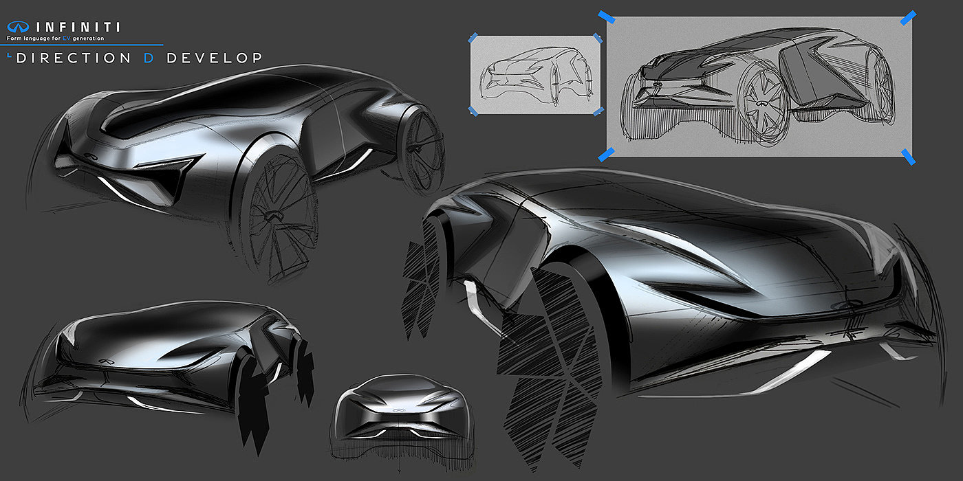 INFINITI VEVEL，automobile，vehicle，Hand drawn，