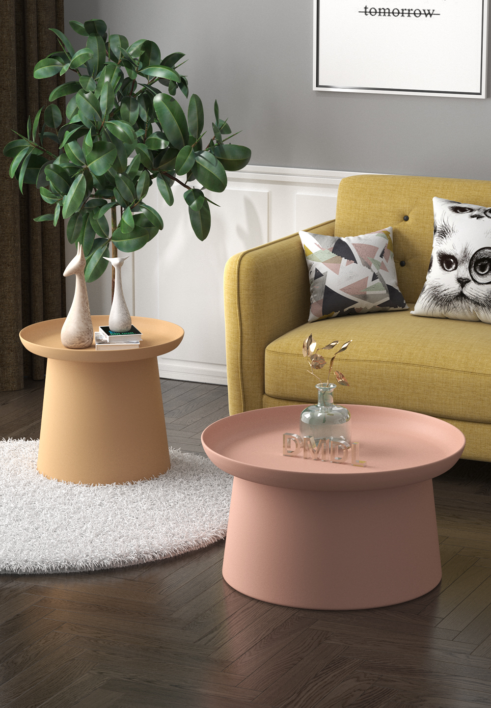 Detail page，tea table，Plastic tea table，online retailers，3D rendering，