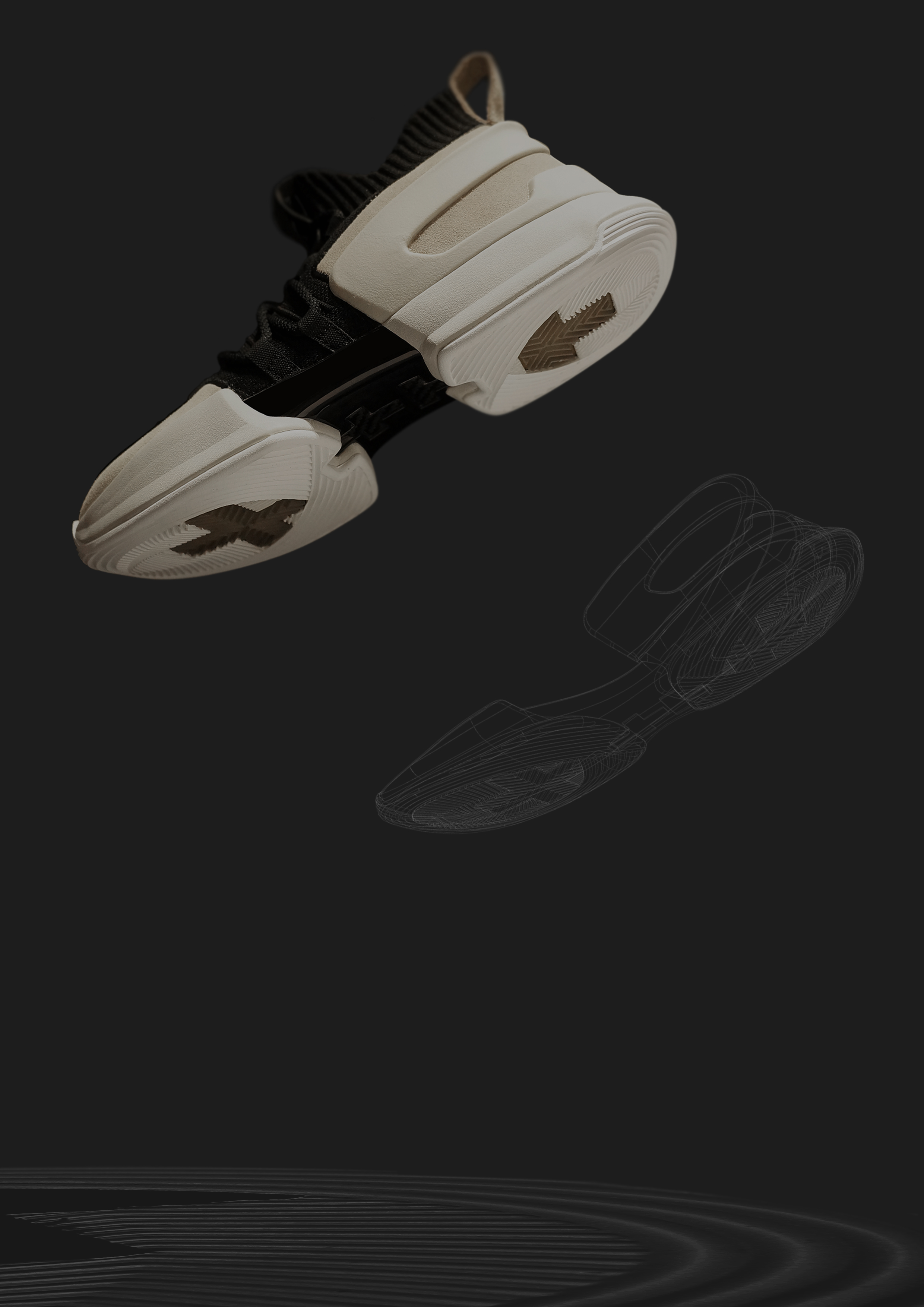 motion，Damp shoes，Wear and match，