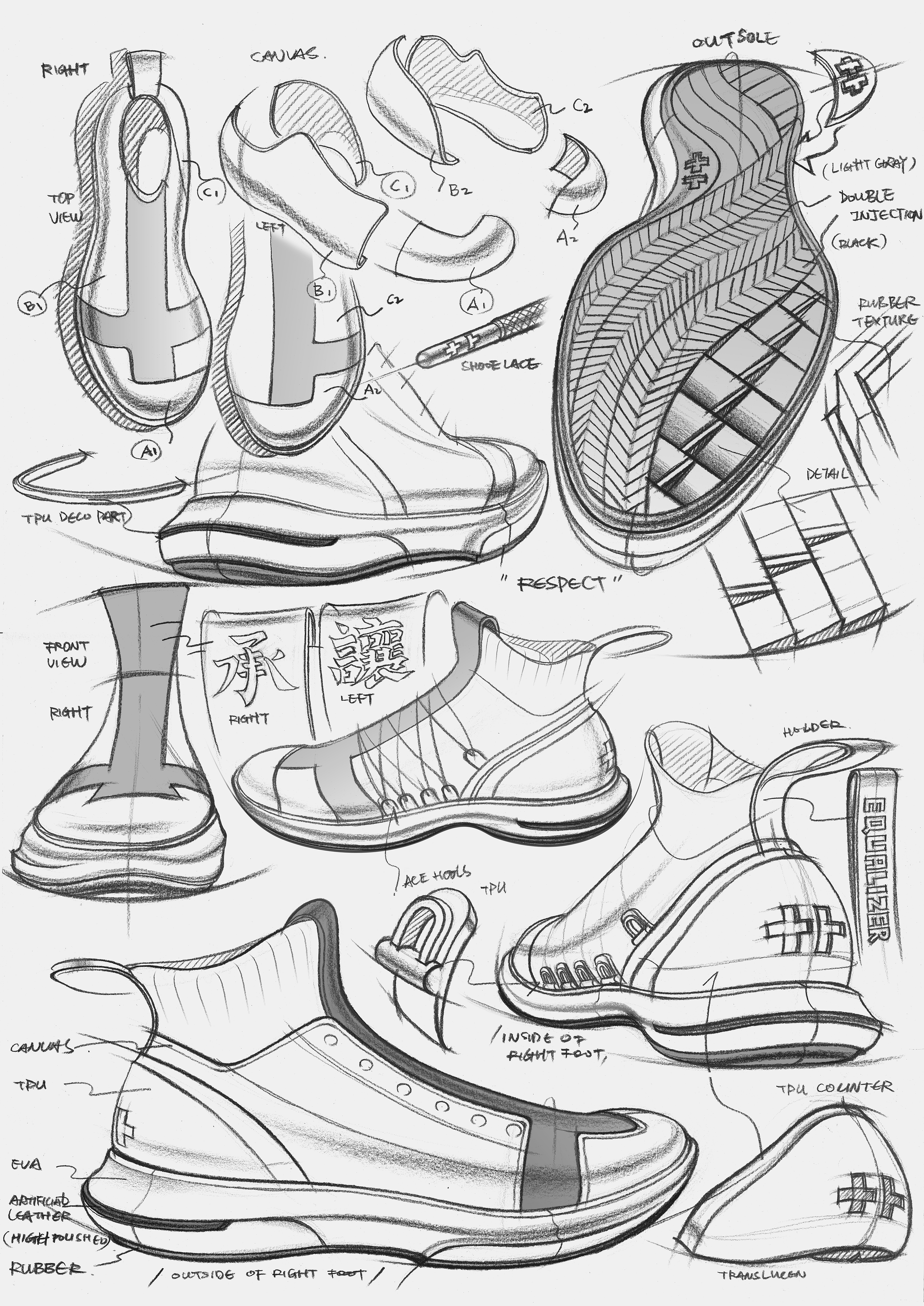 motion，Damp shoes，Wear and match，