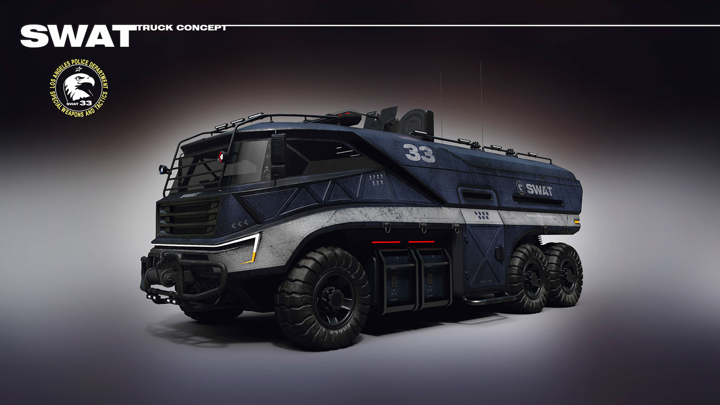 truck，armor，SWAT，industrial design，