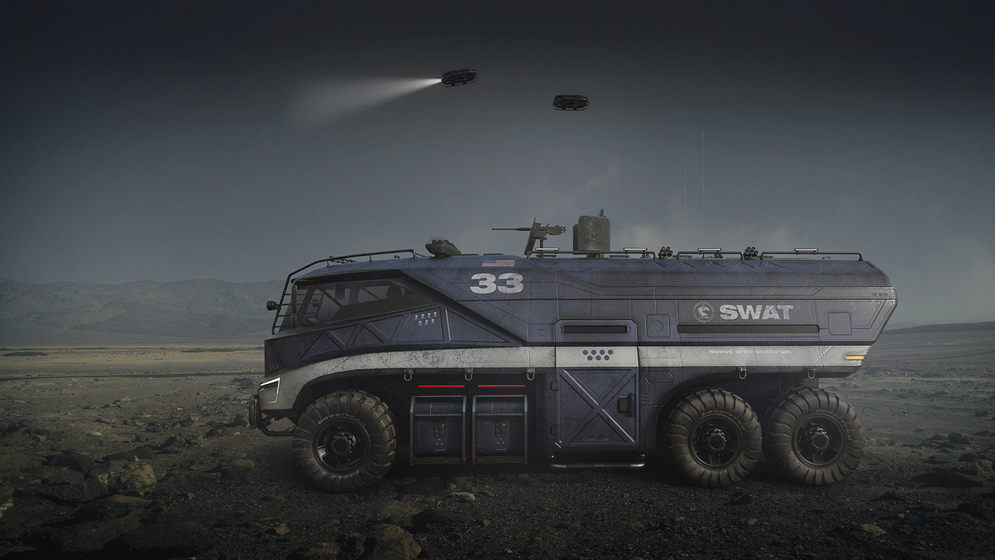 truck，armor，SWAT，industrial design，
