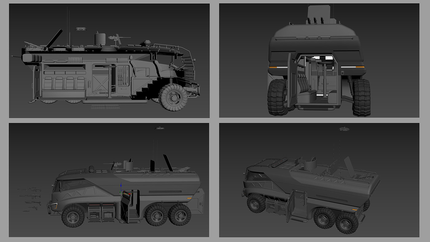 truck，armor，SWAT，industrial design，