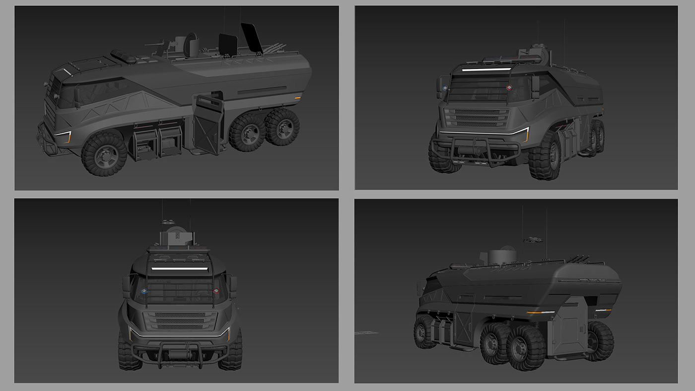 truck，armor，SWAT，industrial design，