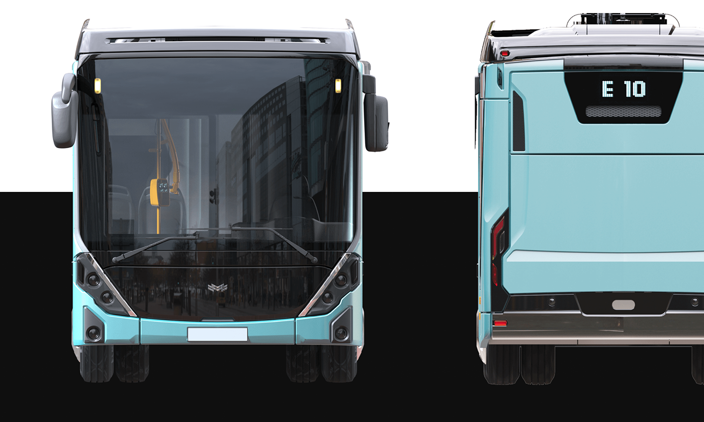 bus，industrial design，traffic，Electric bus，
