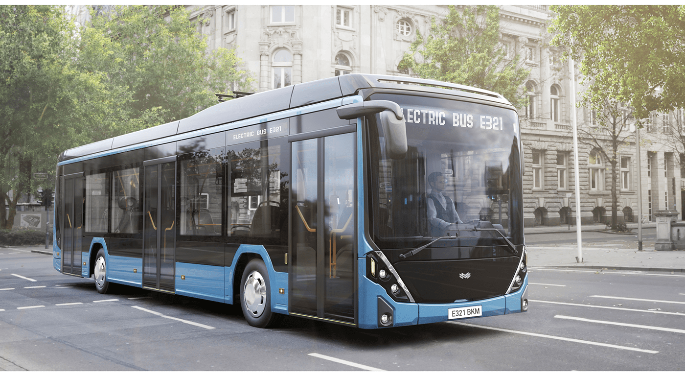 bus，industrial design，traffic，Electric bus，