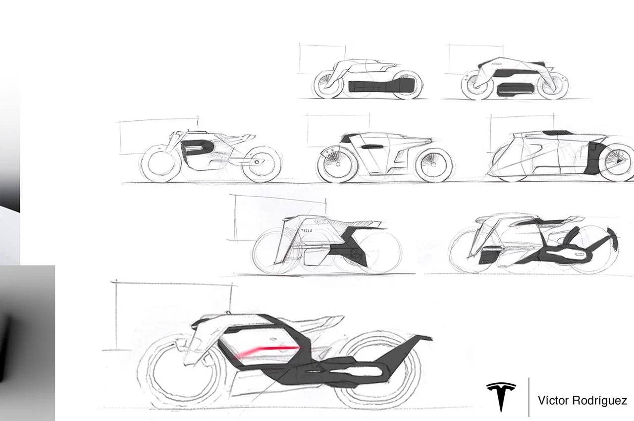 Bicycle，Tesla，Type m，industrial design，Electric motorcycle，