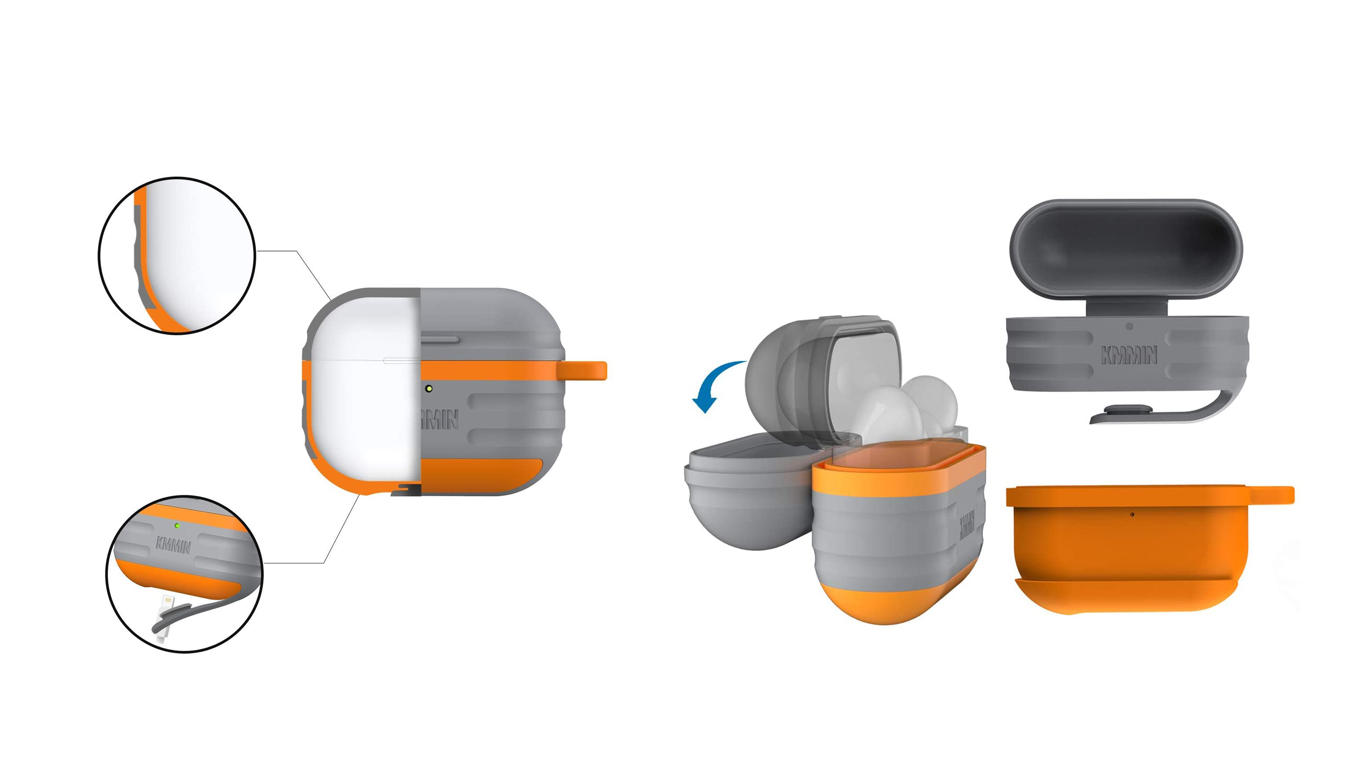 AirPods third generation waterproof silicone sleeve，airpods，Waterproof silicone sleeve，Third Generation，