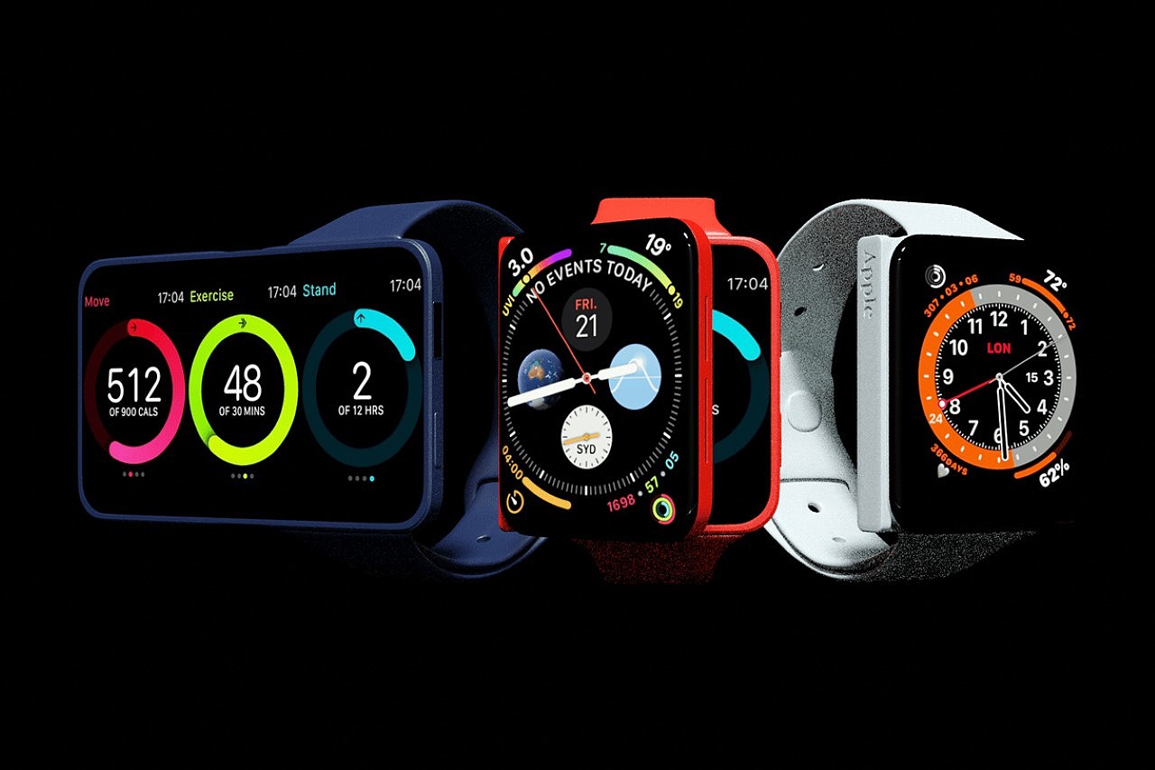 Apple Watch Series X，可折叠手表，智能，数码，概念设计，苹果智能手表，