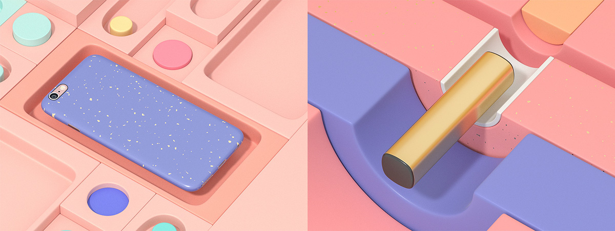 Mobile accessories，VIPE，3d illustration，