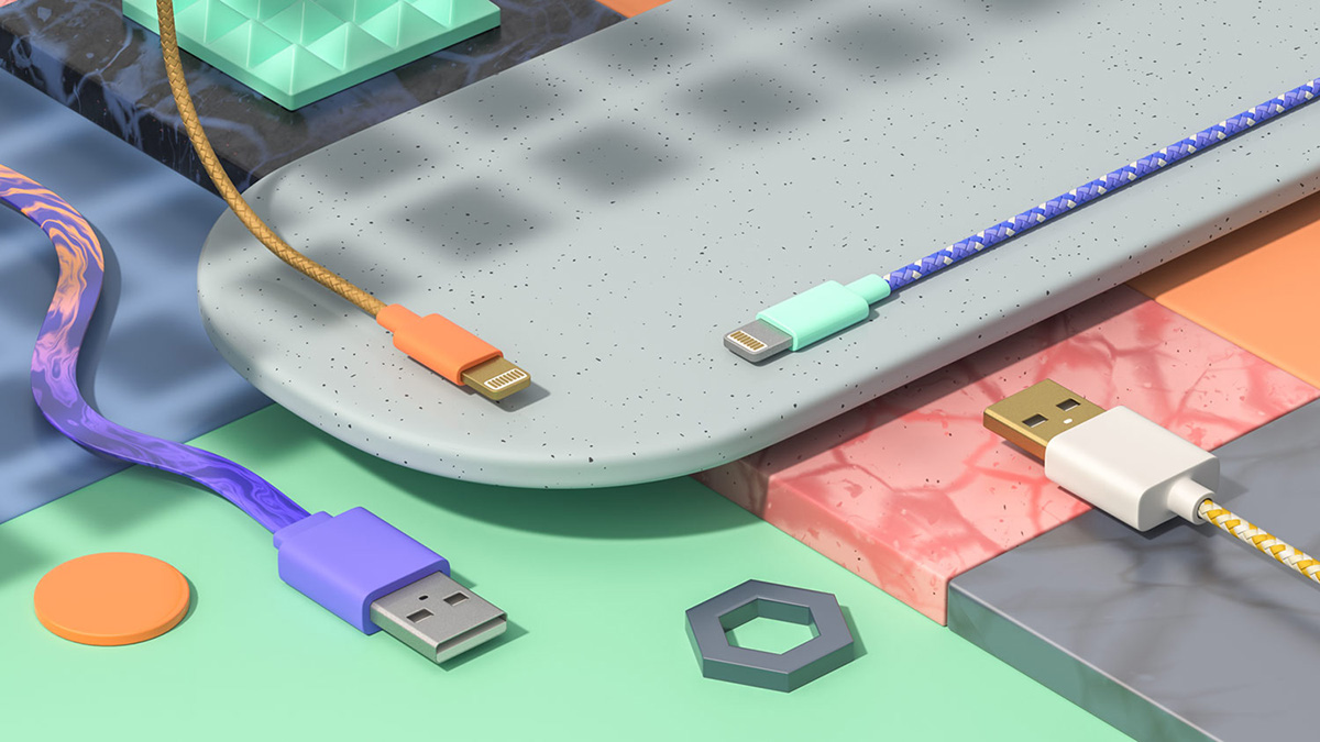 Mobile accessories，VIPE，3d illustration，