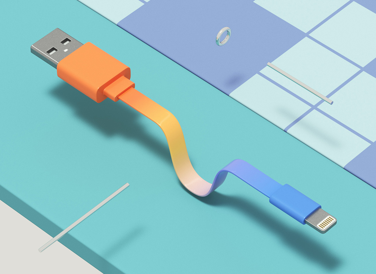 Mobile accessories，VIPE，3d illustration，