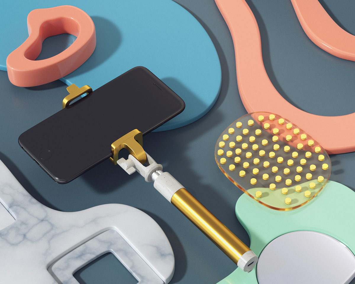 Mobile accessories，VIPE，3d illustration，
