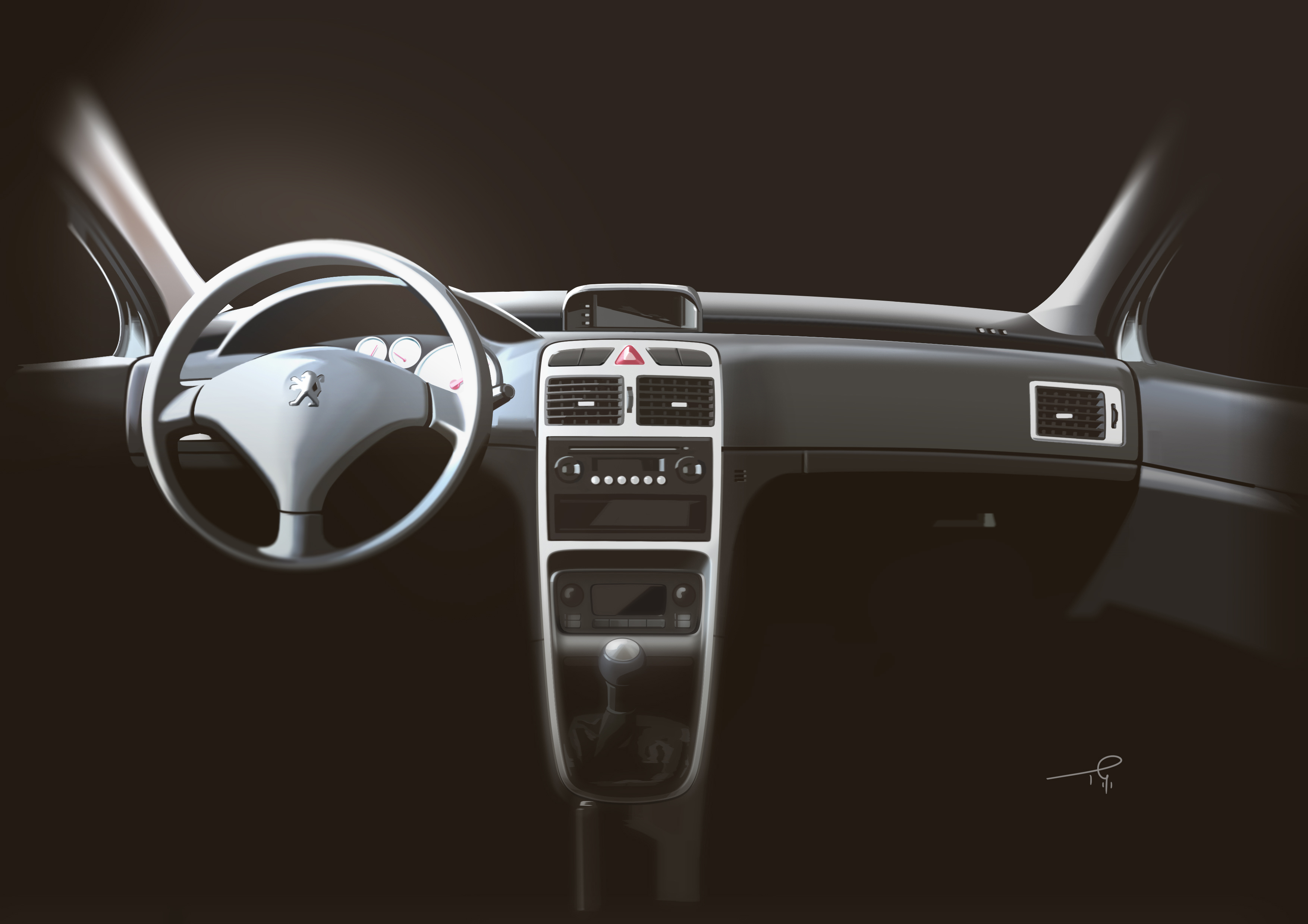 peugeot，sketch，doodle，307，