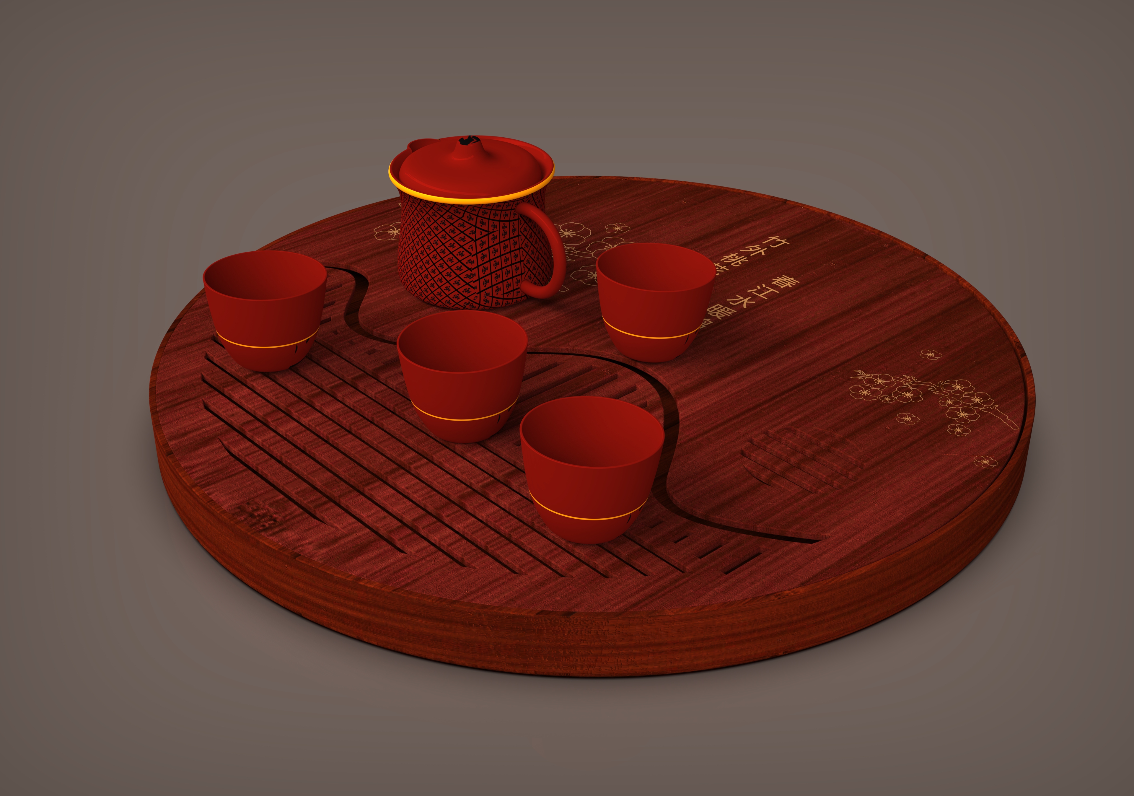 Bamboo products，healthy，tea set，classical，