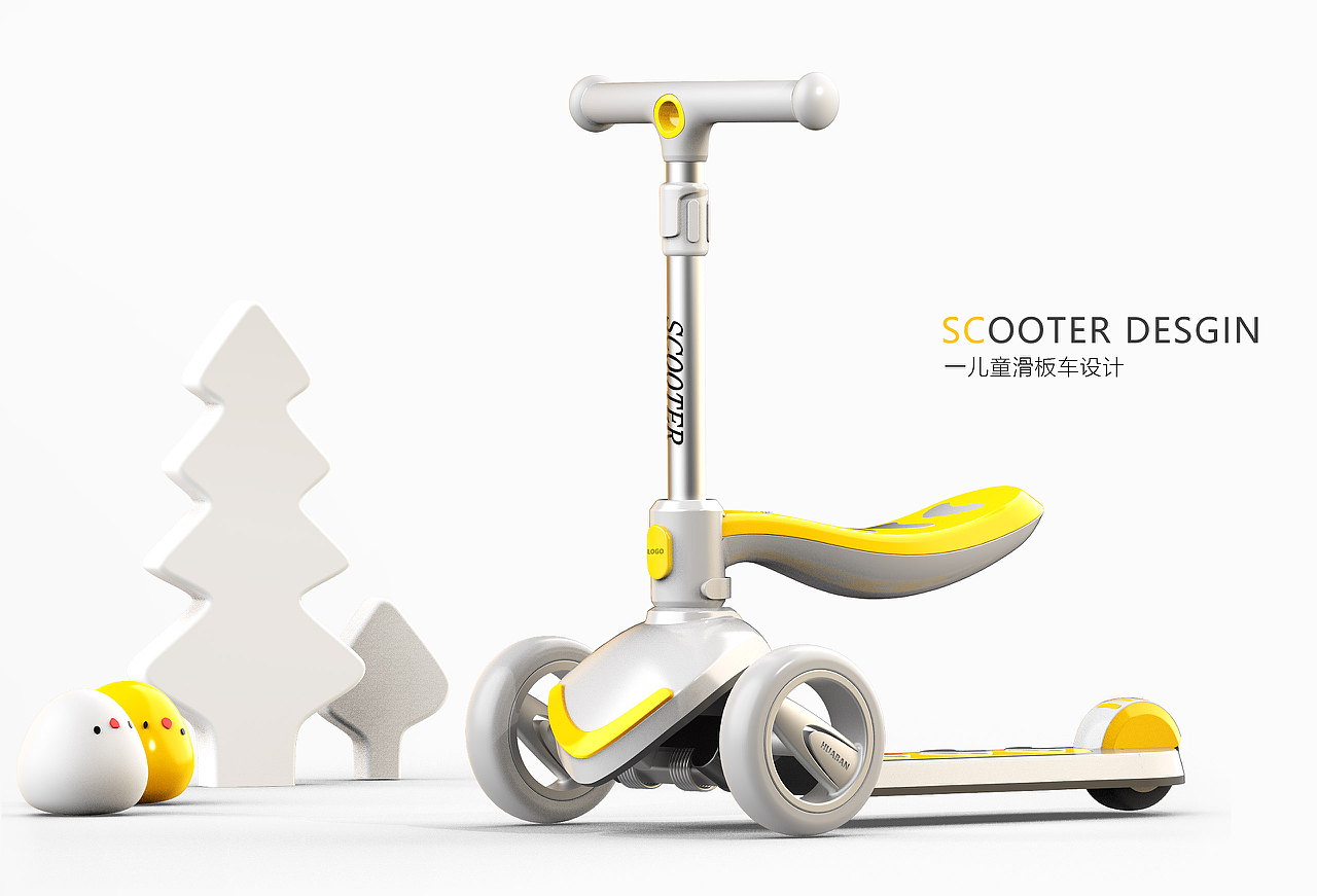 Appearance design，Structural design，Children's scooters，