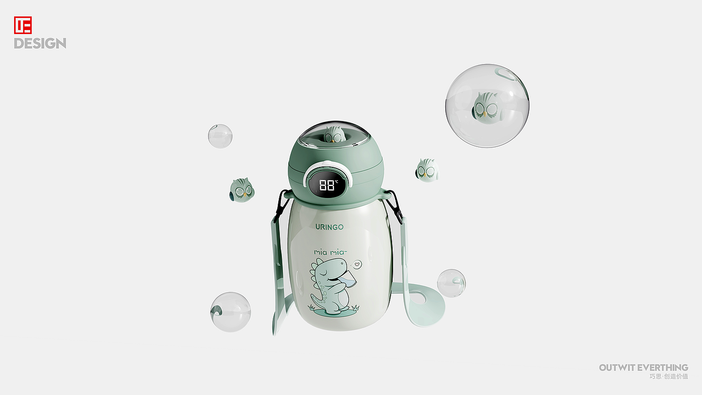 industrial design，Move the cup，Portable water cup，thermos bottle，Children's water cup，Macro wing design，Children's products，Outdoor supplies，