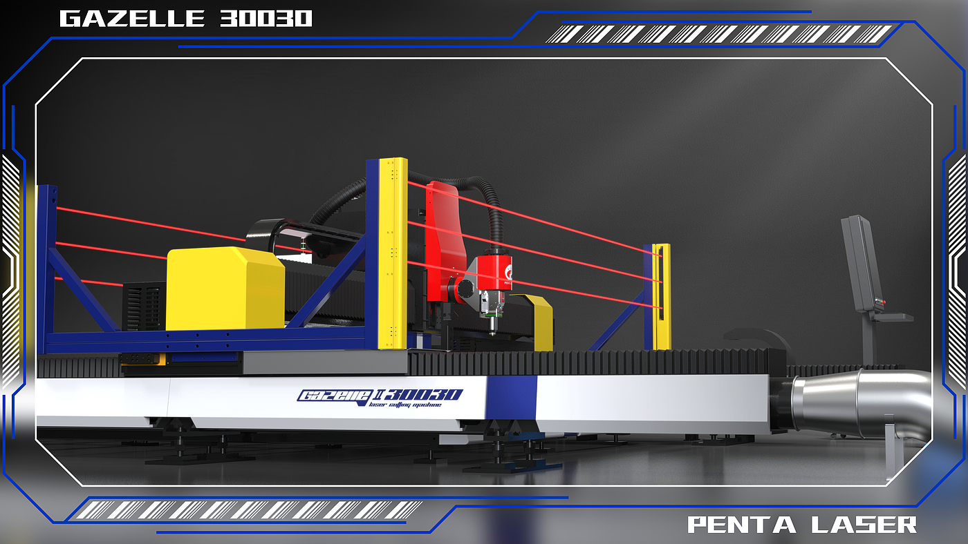 Gazelle 30030 ground rail groove laser cutting machine，