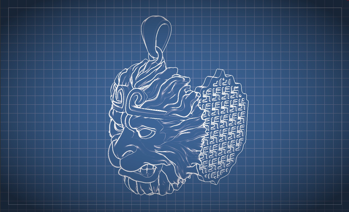 name of a fictitious monkey with supernatural powers，carving，human skeleton，Zbrush，jewelry，Pendant，Jewellery，