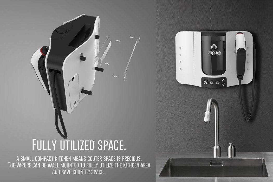 Vapure Steam，Steam dishwasher，Save space，